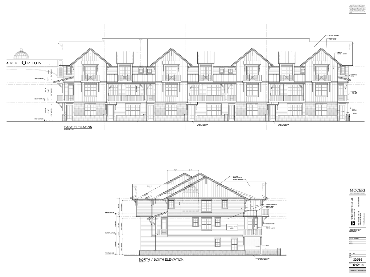 Constellation Bay elevation drawings for the north building